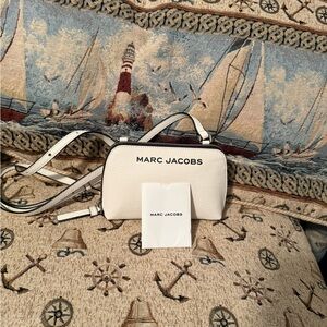 Marc Jacobs White Crossbody Bag with Black Logo